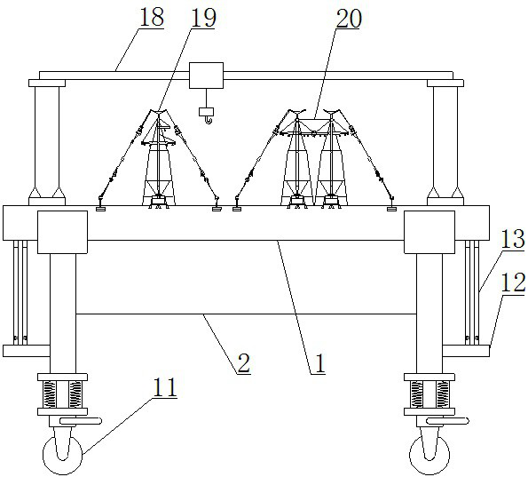 Power transmission line first-aid repair tower assembly demonstration model