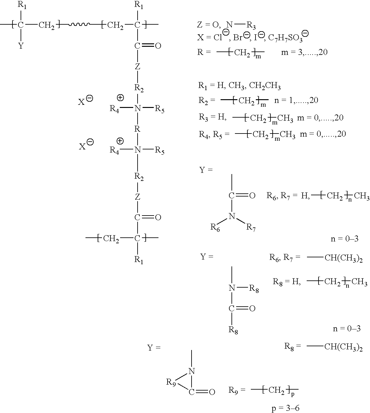 Ion exchange and electrochemical methods and devices employing one-step quaternized and polymerized anion selective polymers