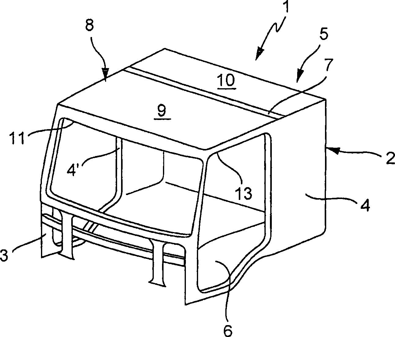 Modularly built driver cab model range