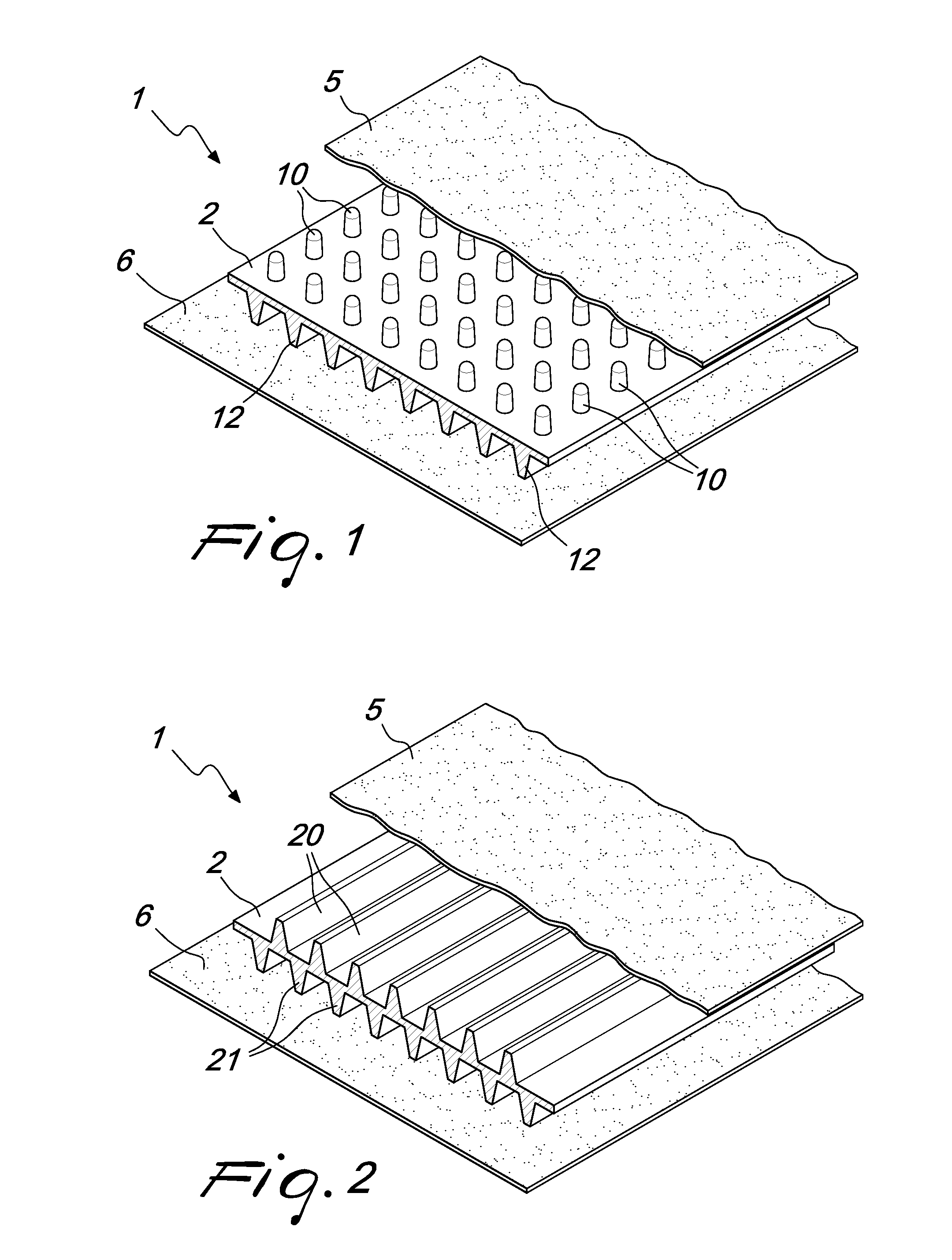 Composite for geotechnics, building and the like, with impermeable layer