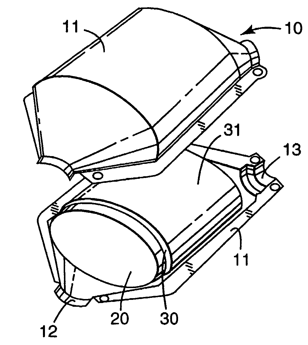 Thermal insulating material and pollution control device using the same