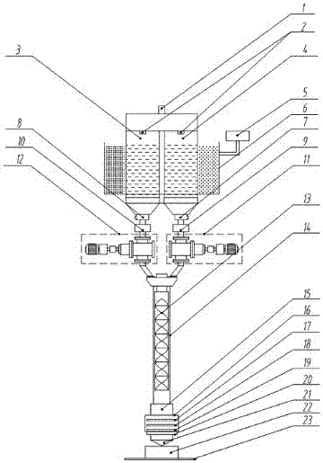 3D printing system applicable to high-viscosity liquid chemical mixing formation