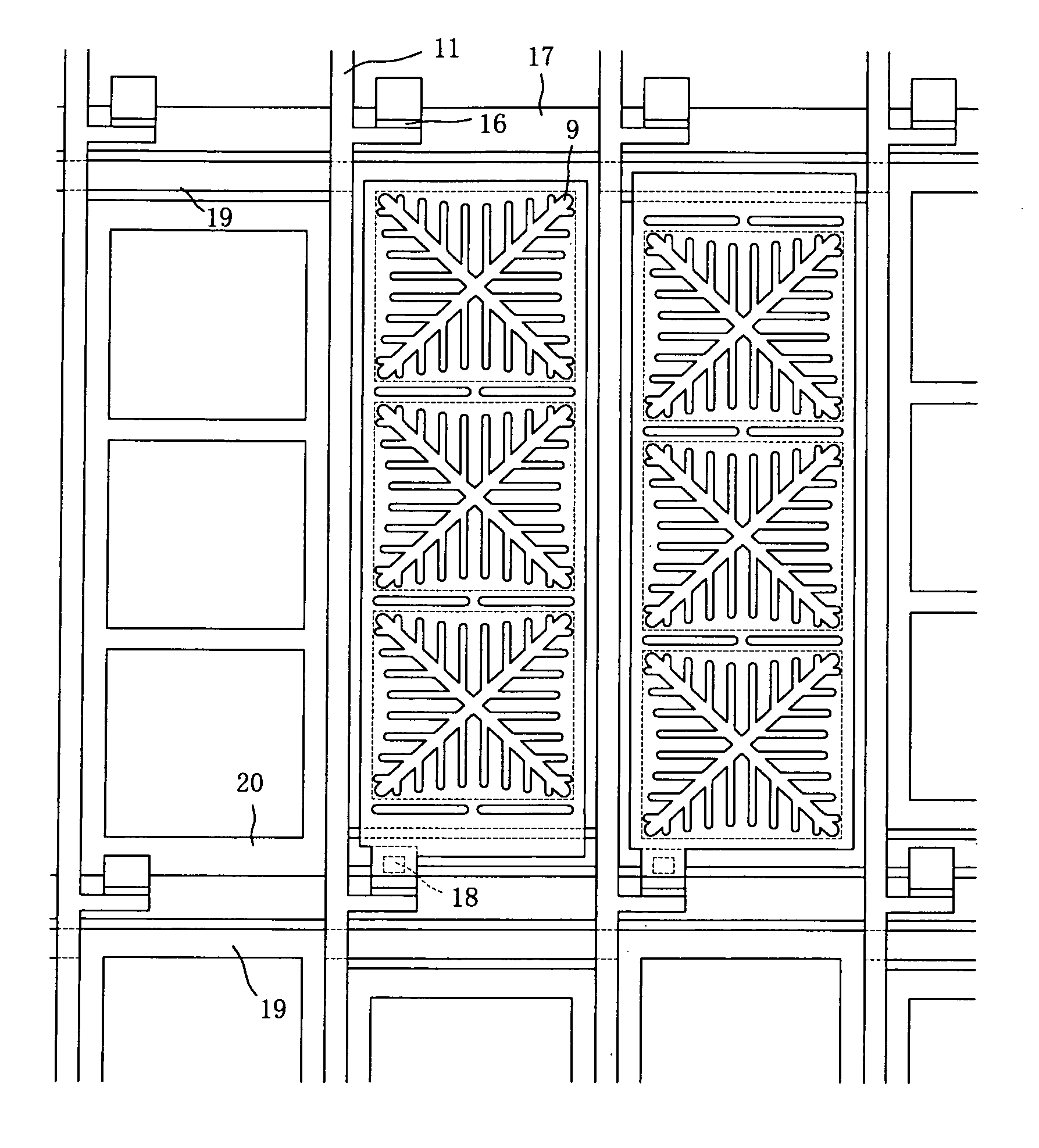 Color active matrix type vertically aligned mode liquid crystal display and driving method thereof