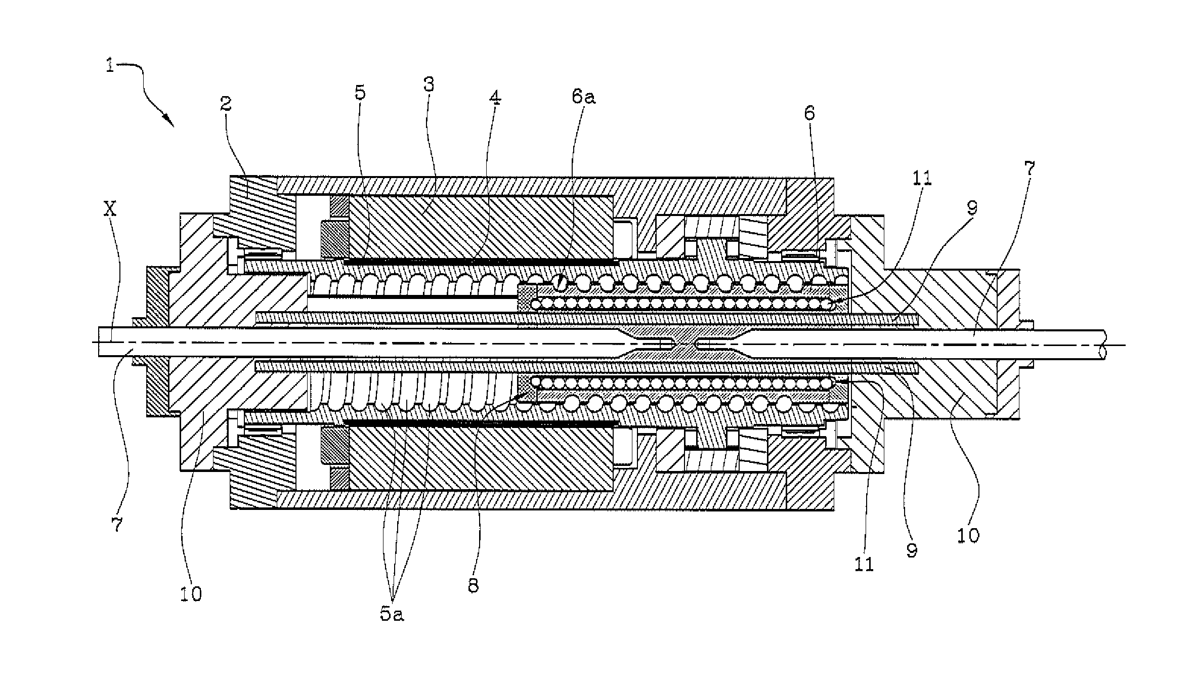 Linear electro-mechanical actuator with built-in anti-rotation