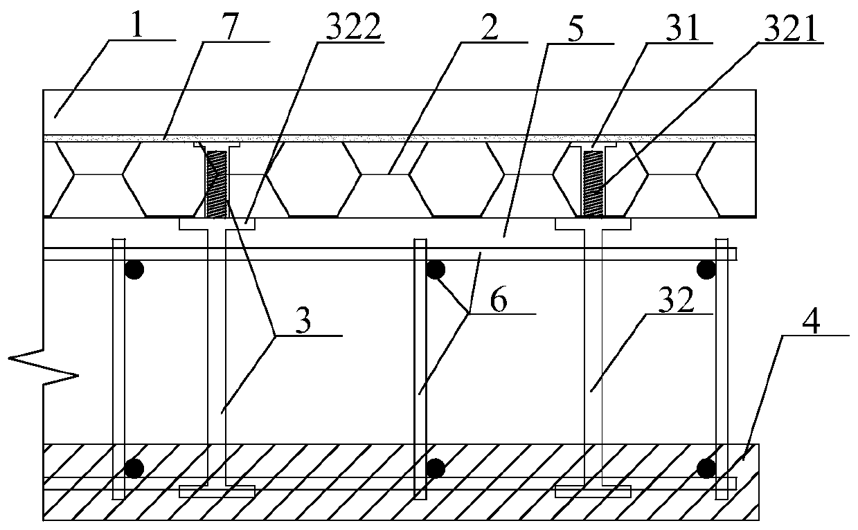 Prefabricated composite member and production method thereof, and prefabricated composite wall and construction method thereof