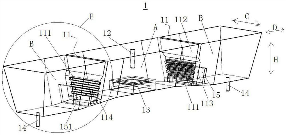 A tundish flow control system capable of filtering inclusions in steel