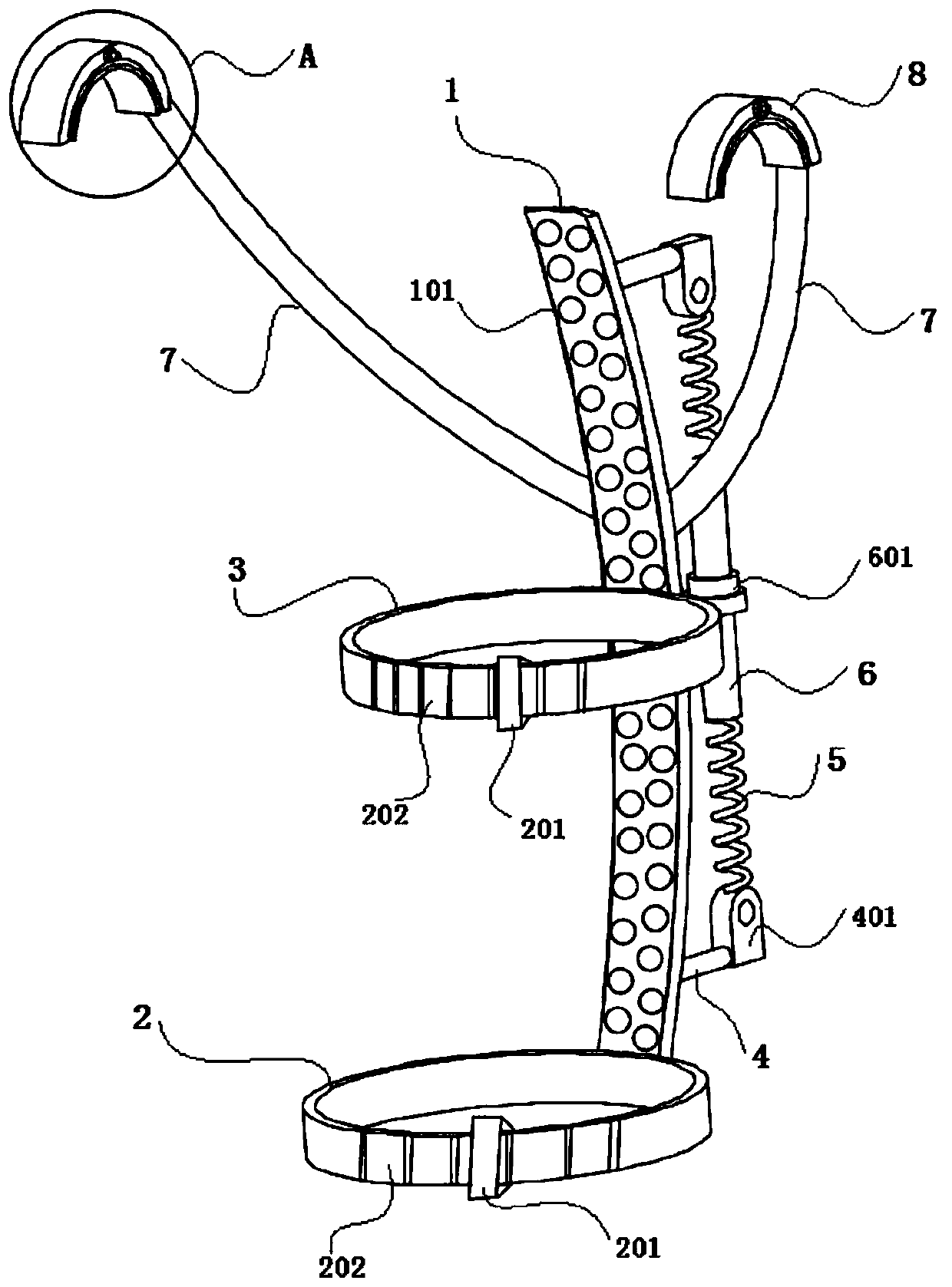 Adjustable vertebra correcting device for medical care