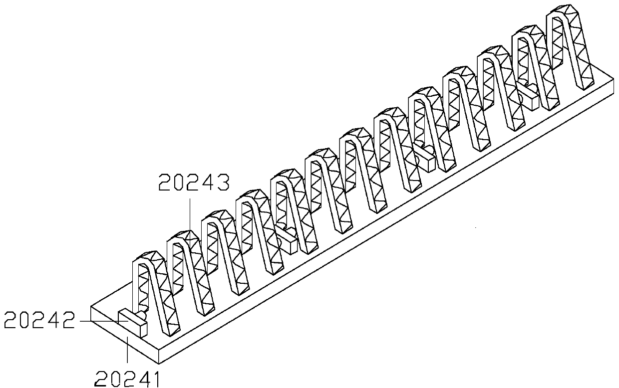 Agricultural water combing and sticking, pushing and crushing-resistance threshing machine