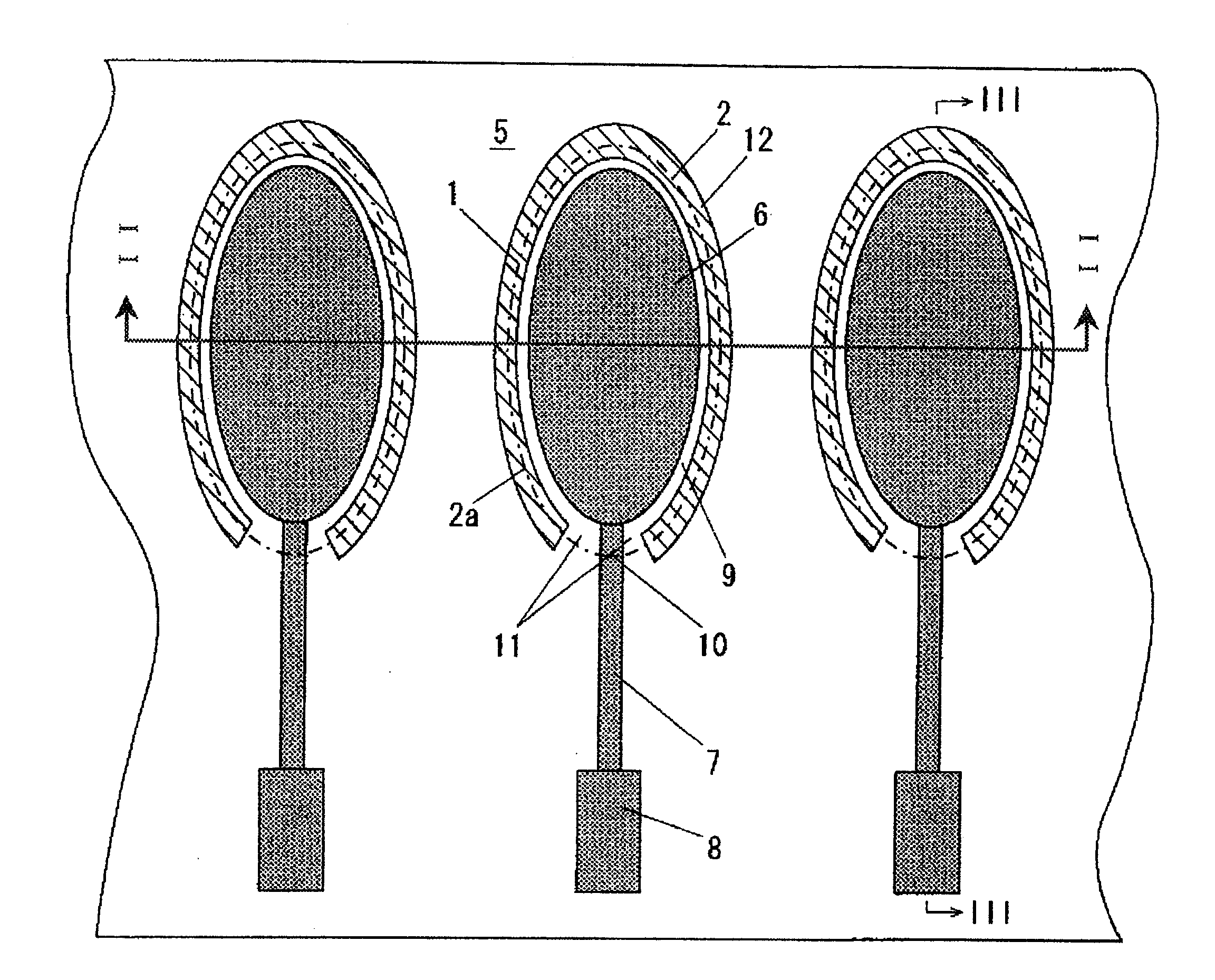 Piezoelectric element, ink jet head, and ink jet recording device