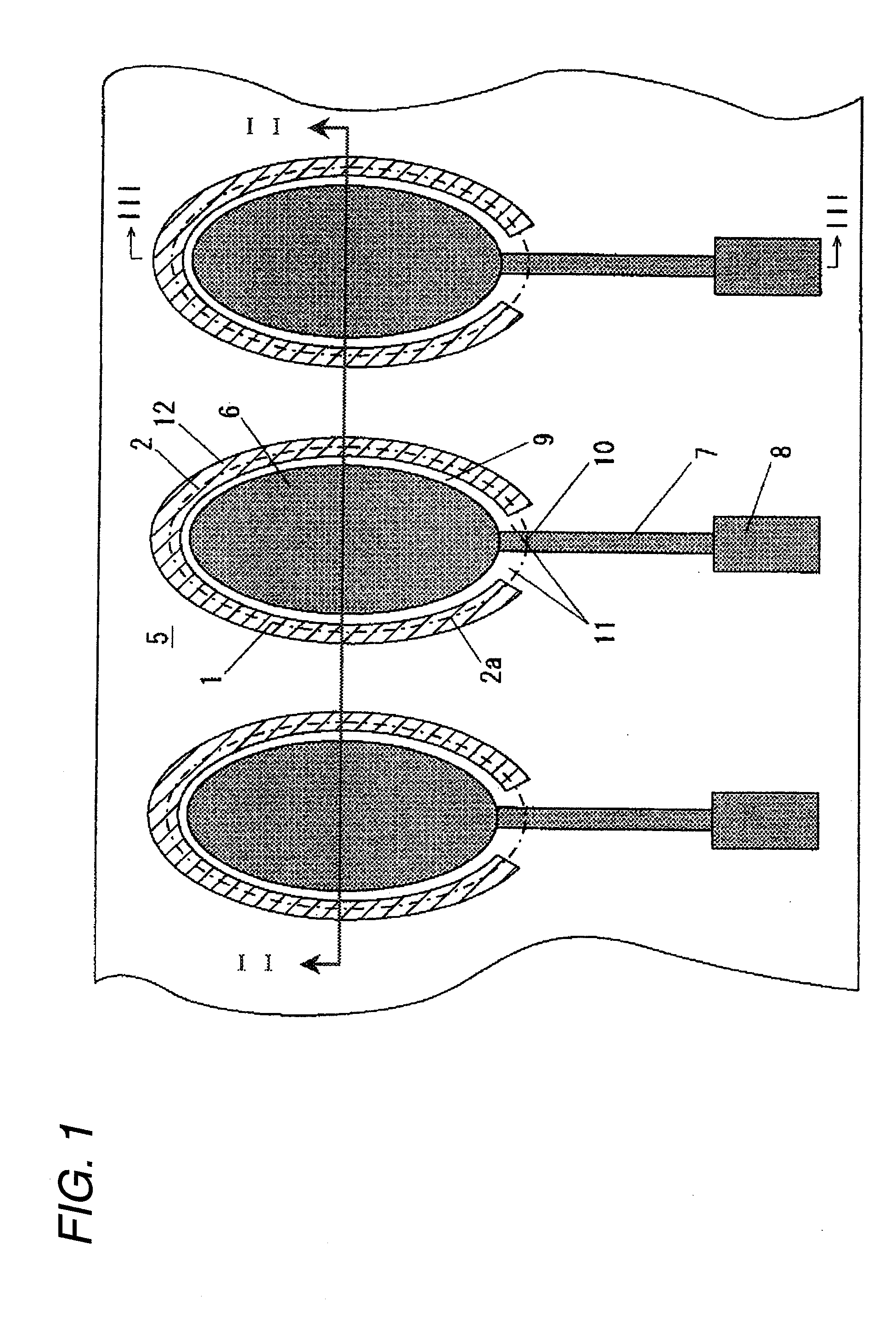 Piezoelectric element, ink jet head, and ink jet recording device