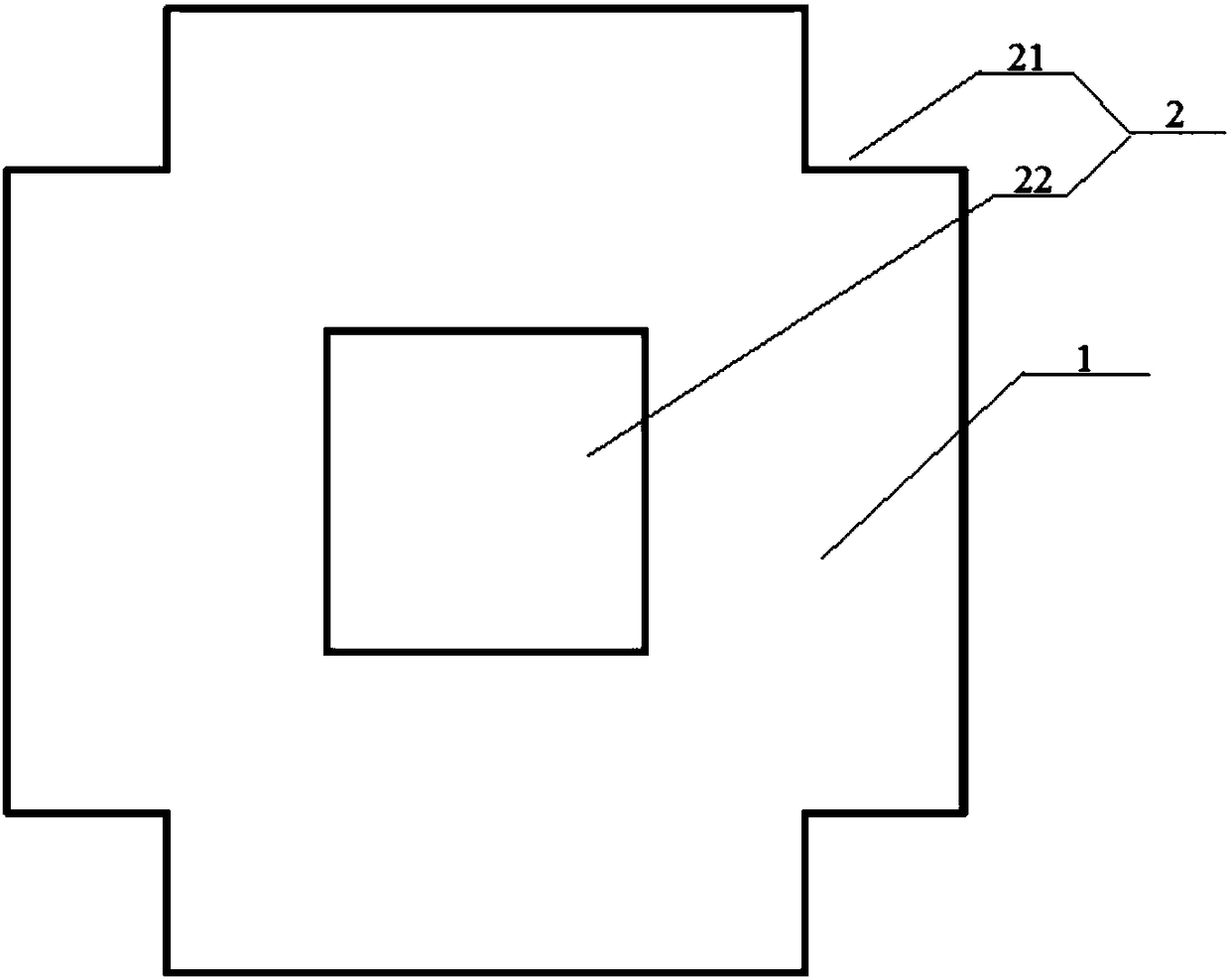 Mold and method for laying monocrystal-like seed crystals