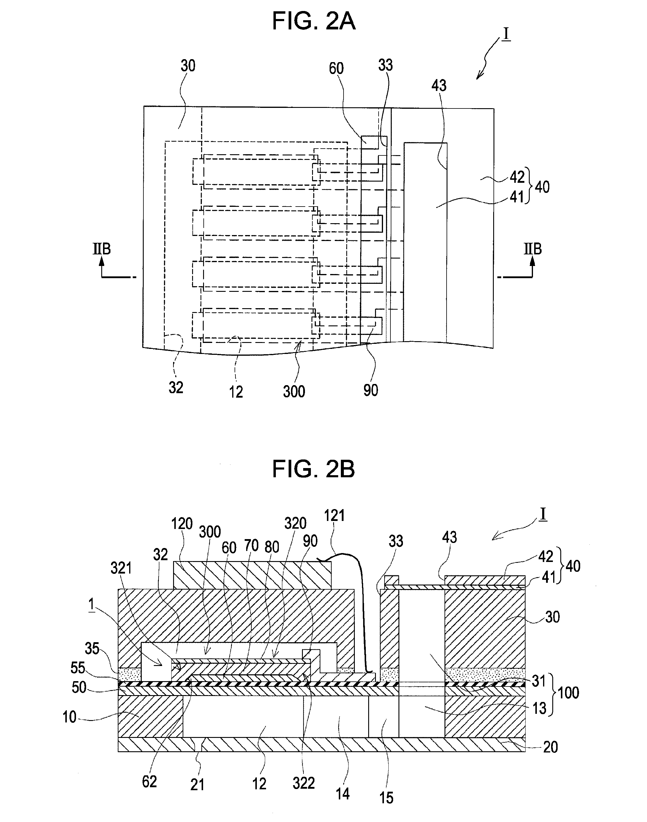 Actuator device and liquid ejecting head including the same