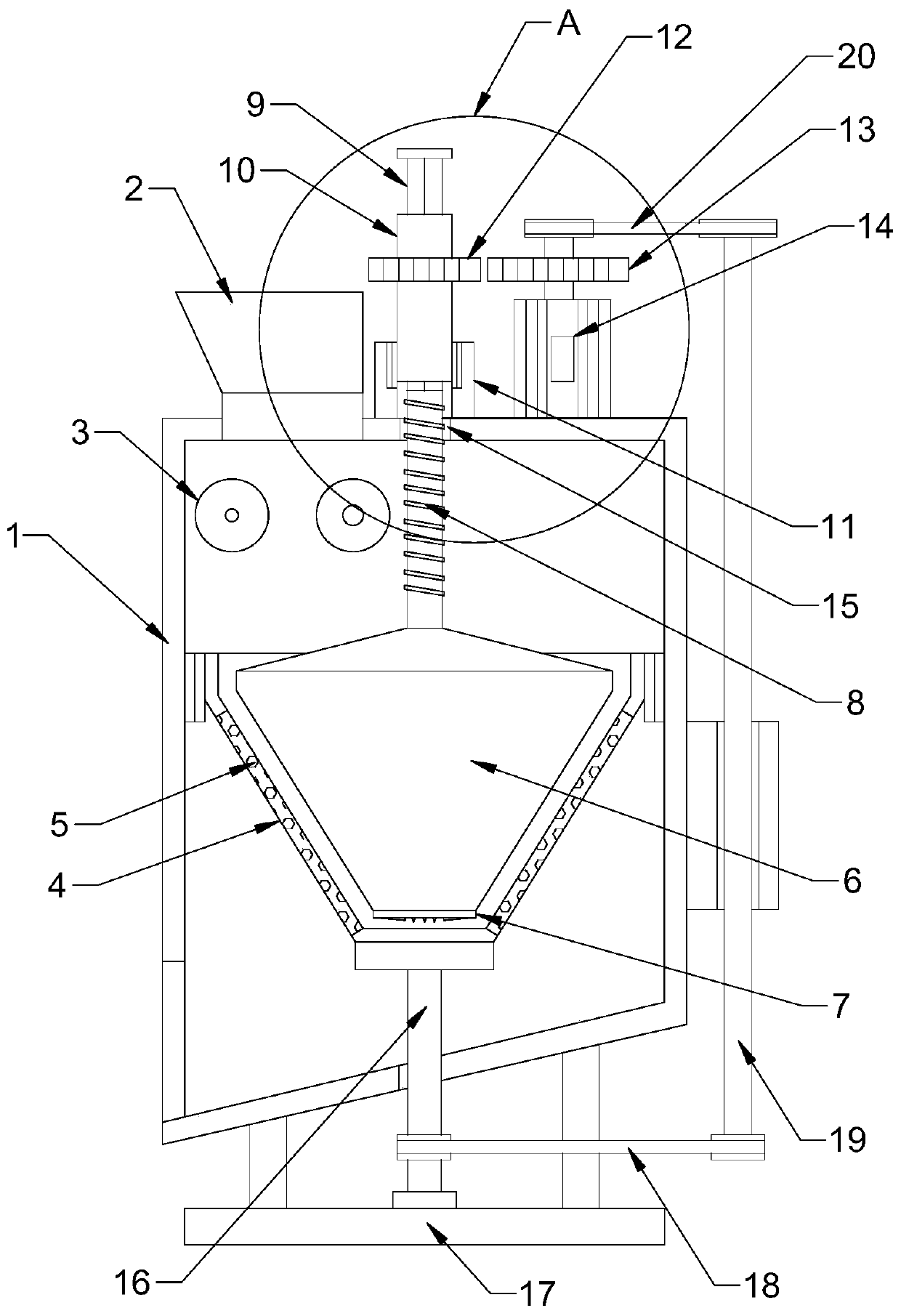 Fine crushing device for construction waste