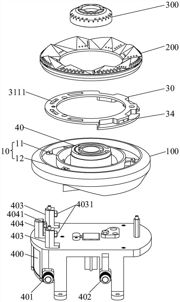 Gas furnace end and upper air inlet burner