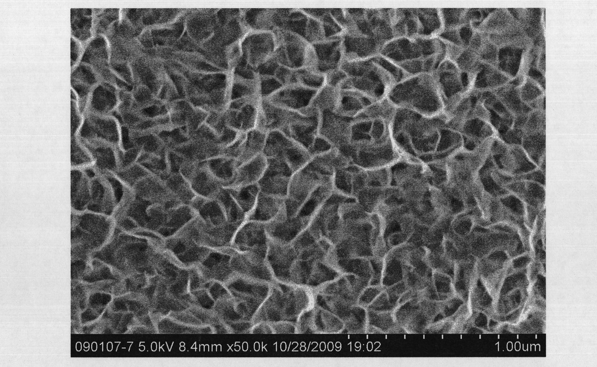 Chemical method for preparing nano mesh-like sulfur-indium-zinc ternary compound optoelectronic film on ITO conductive glass in situ