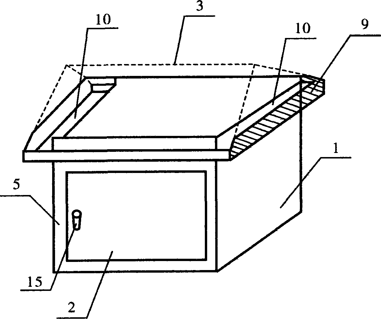 Outdoor fireproof, rainproof and ventilating distribution box