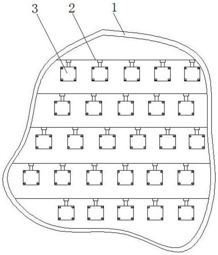 A degradation device for marine oil polluted areas