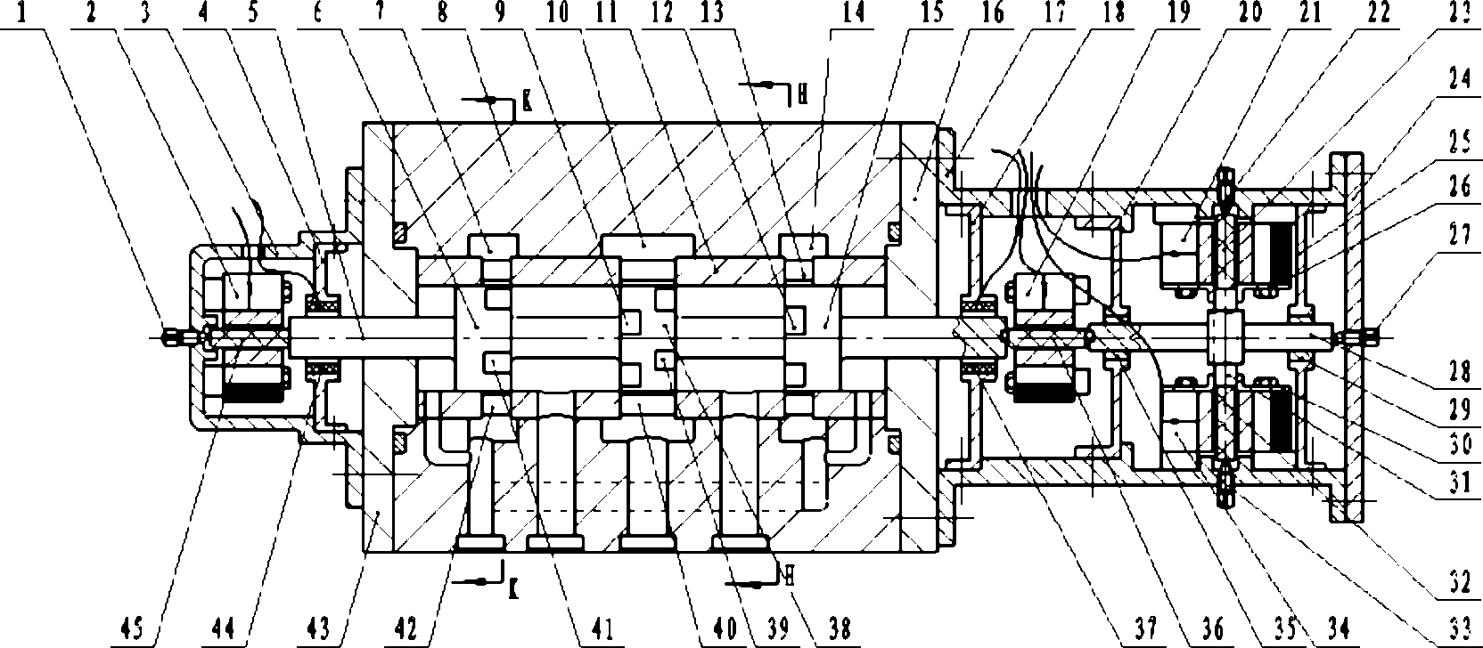 Composite high-efficiency high-flow servo valve