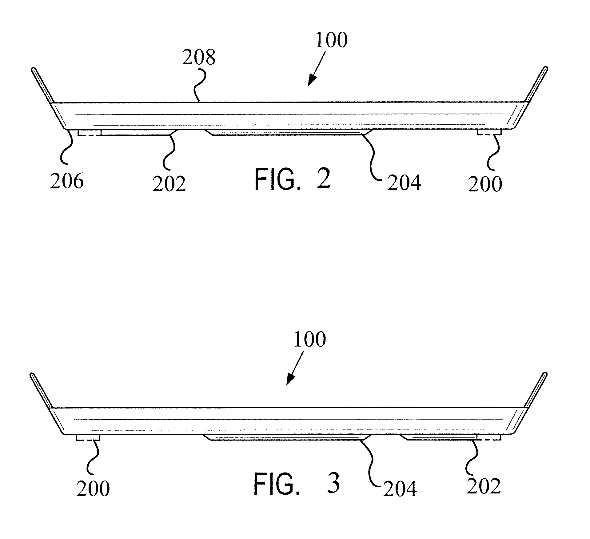 Food tray with non-slip inserts