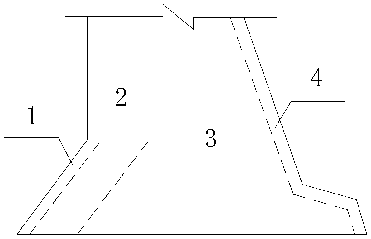 A roller compacted concrete dam and its construction method