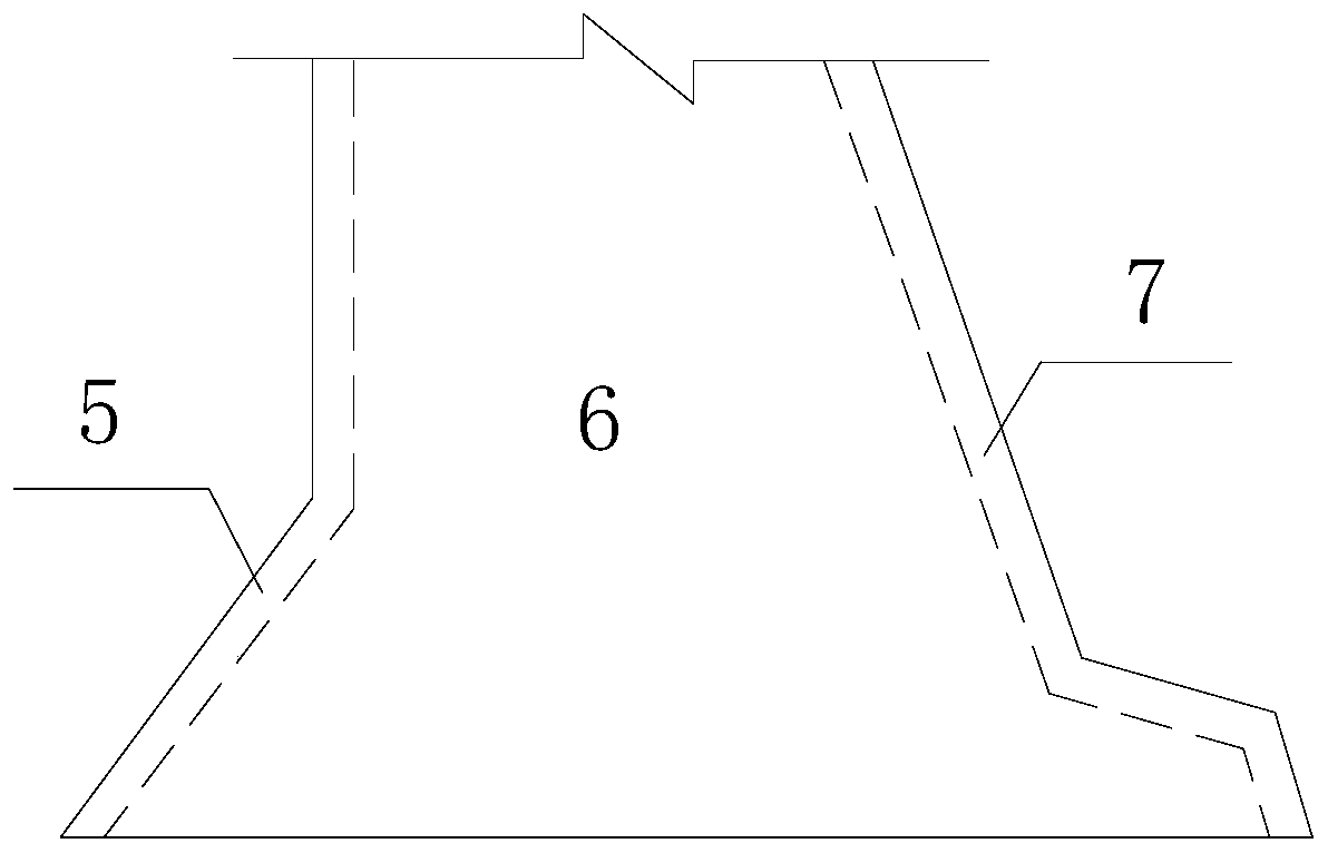 A roller compacted concrete dam and its construction method