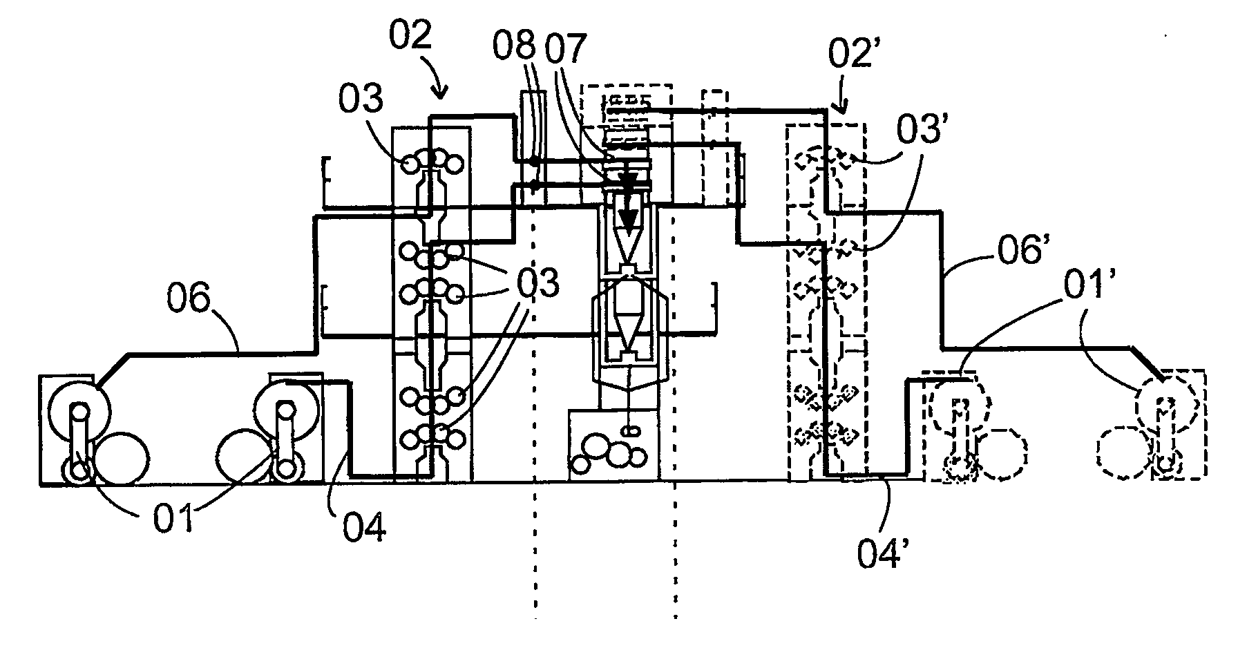 Printing machine comprising at least one printing group, one folder and at least one turn-and-mix stage