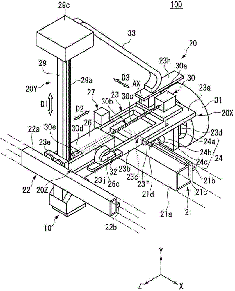 Workpiece conveying device and machine tool