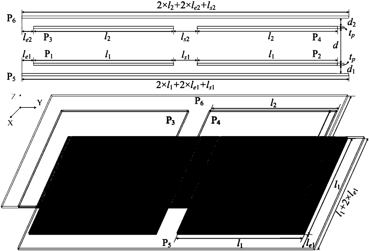 Six-pole plate applied to capacitive wireless charging system