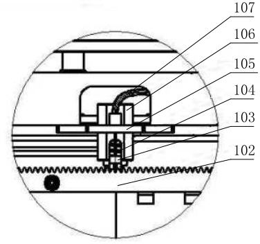 Protection device for translational operation table