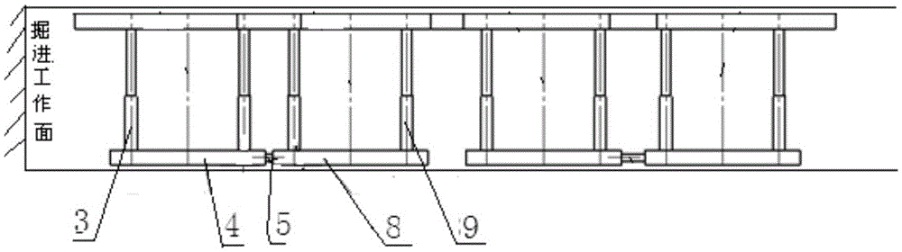 Longitudinal beam interlacing supporting type temporary supporting method for drifting face