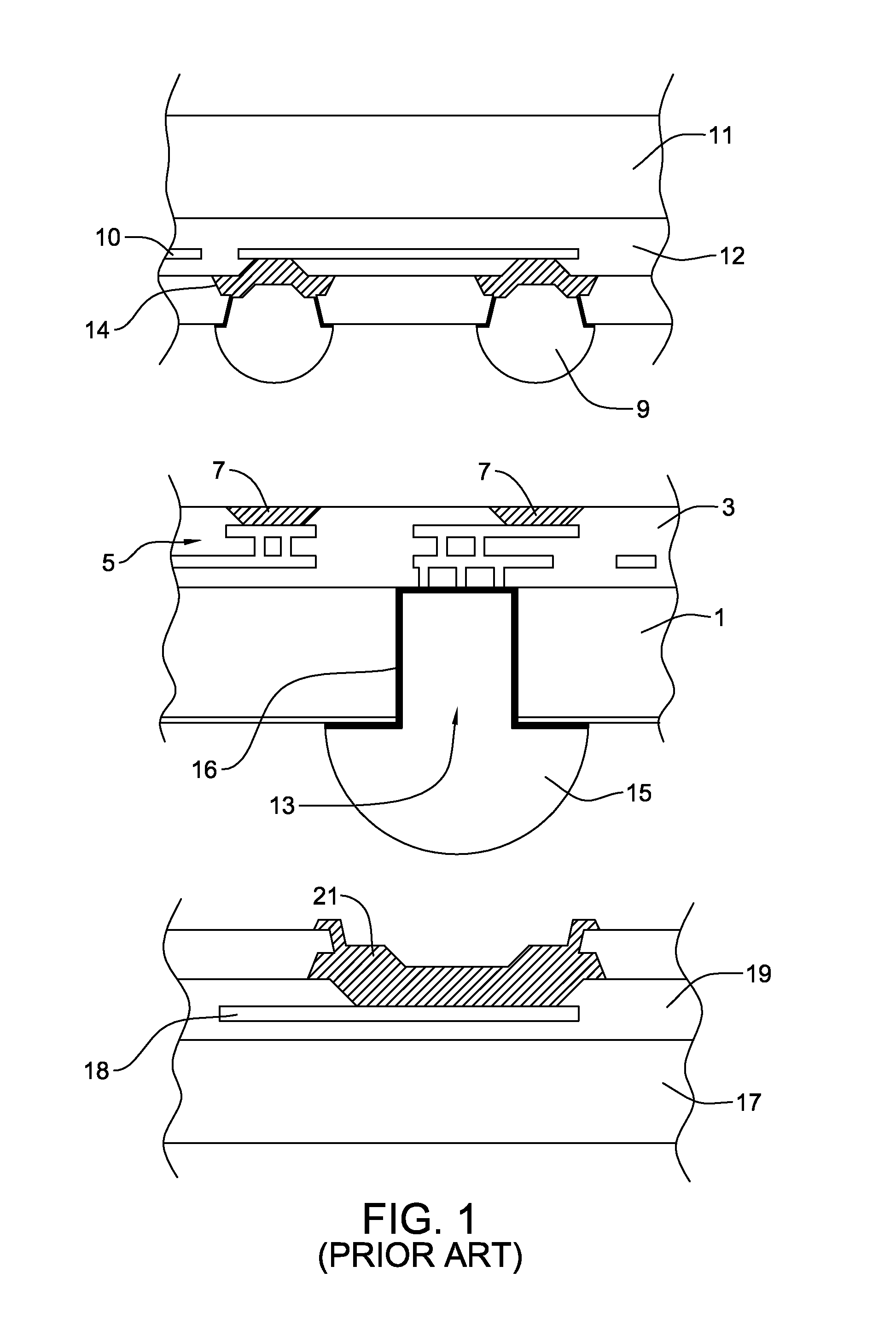 Conductive through via process for electronic device carriers