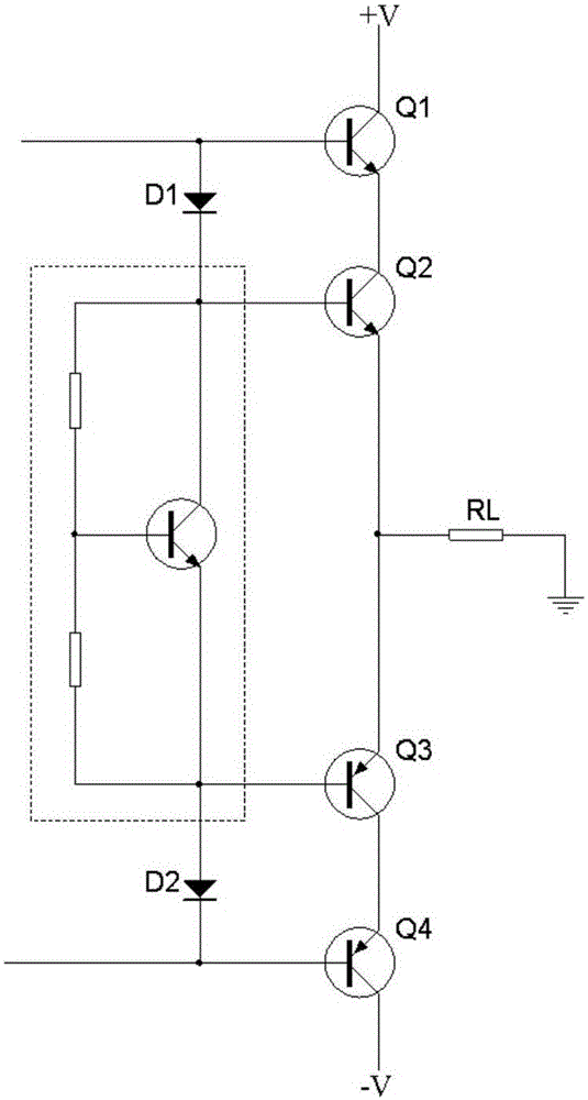 An output stage circuit of a power amplifier