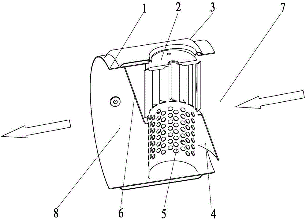 Two-blade conical surface type cyclone urea mixing device