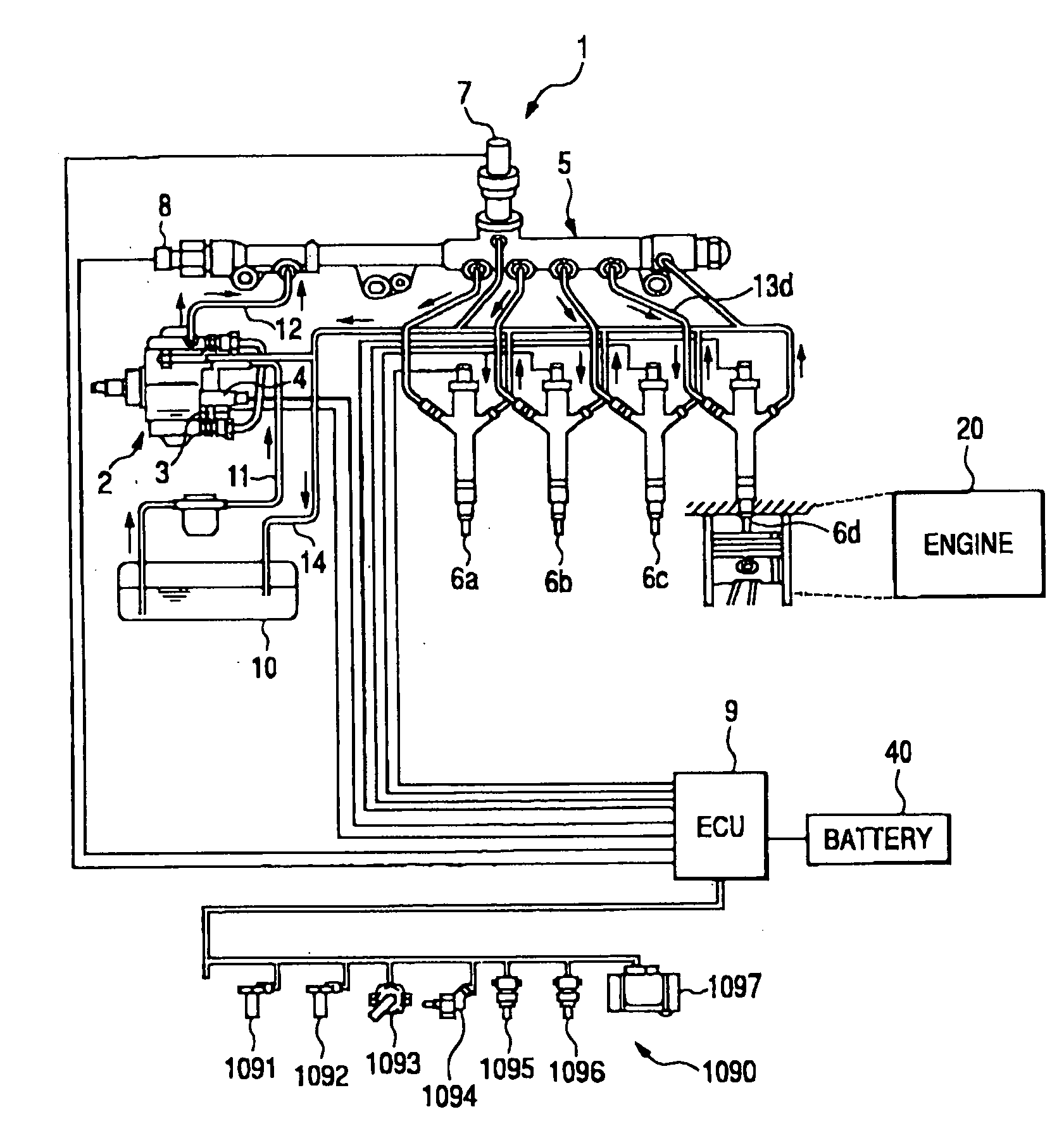 Method and apparatus for pressure reducing valve to reduce fuel pressure in a common rail