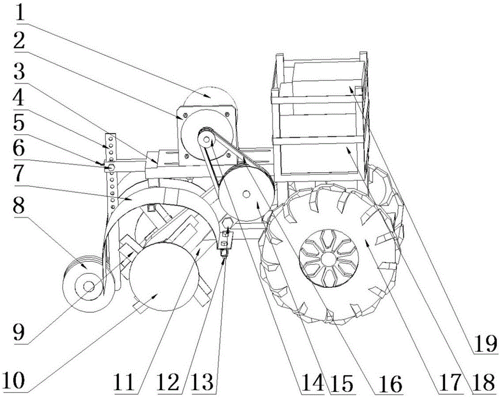 Remote control electric micro tilling machine with hub motors