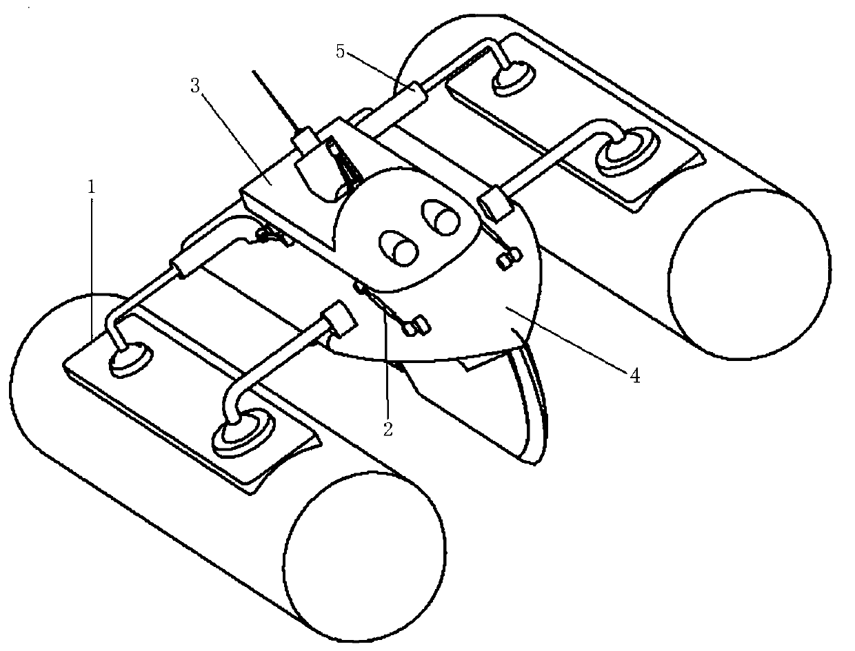 Posture-adjustable flexible double-body unmanned boat