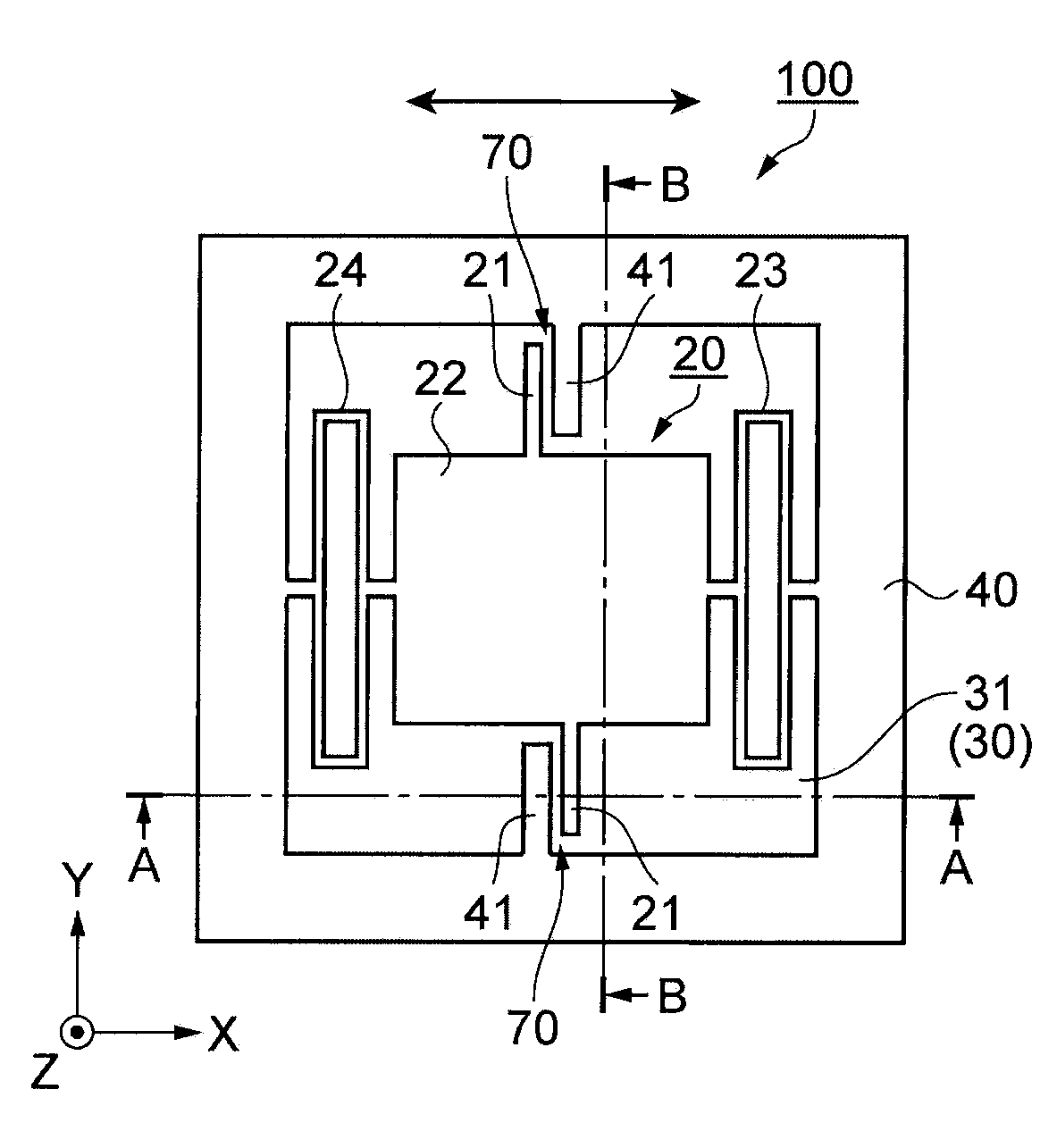 Acceleration sensor and electronic device