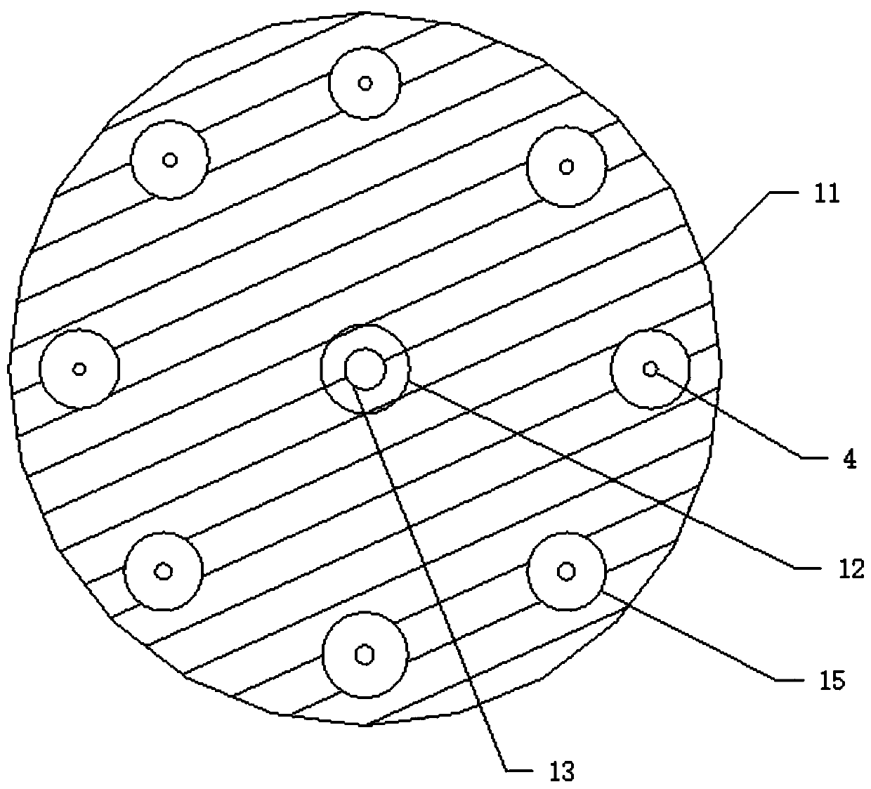 Building body pile hole automatic blocking module