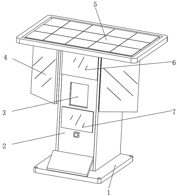 Intelligent environment-friendly photovoltaic garbage classification box with initial treatment function