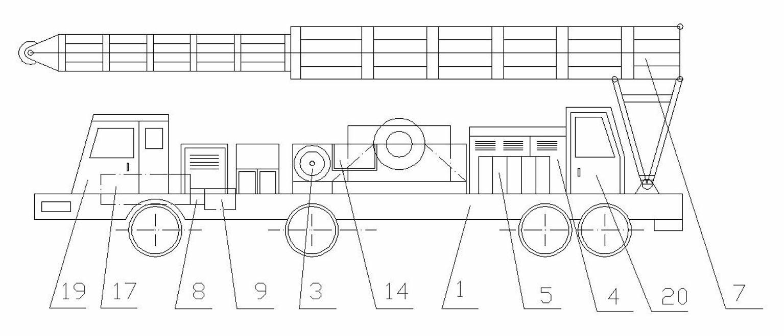 Energy-storing capacitance type self-propelled electric workover rig