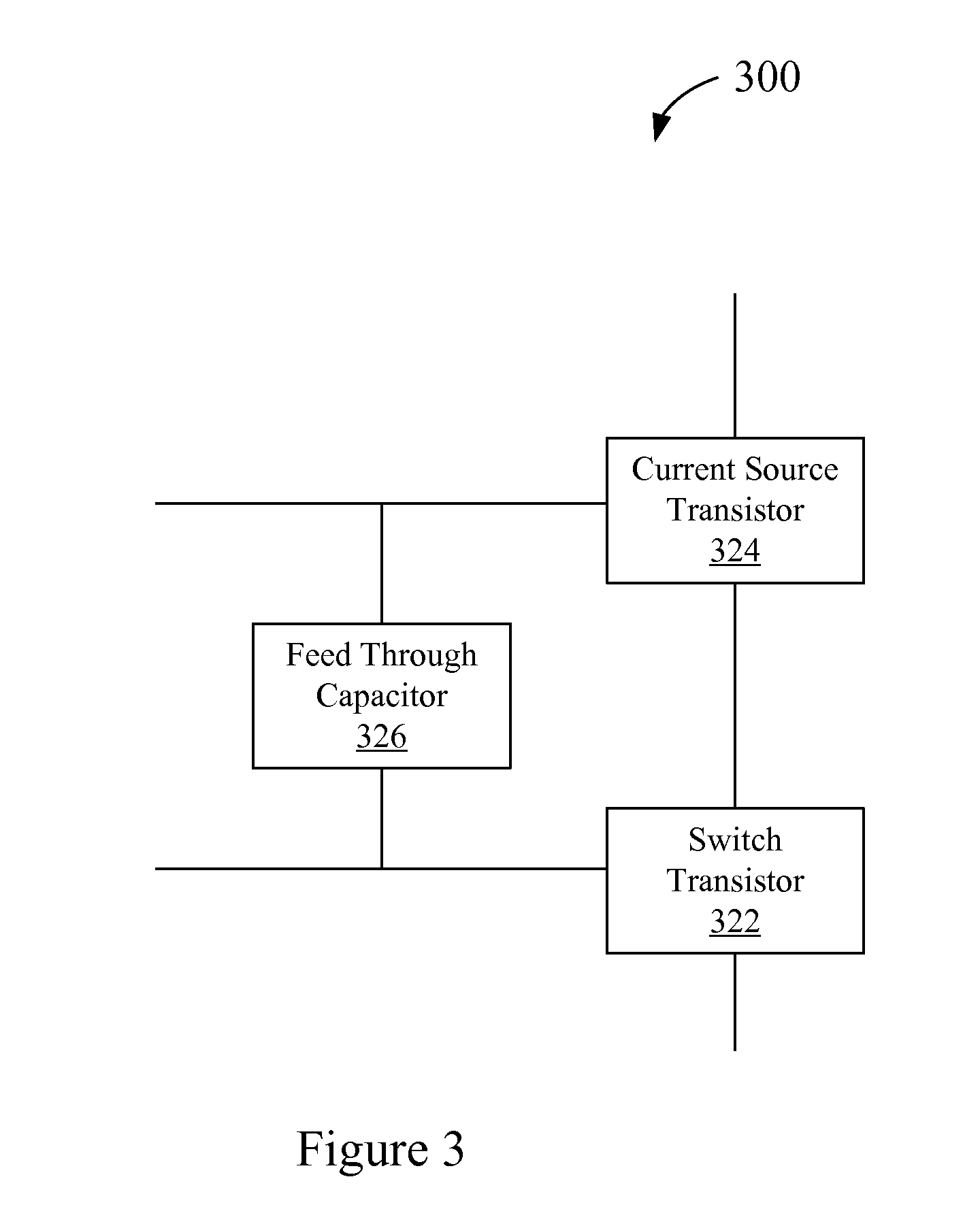 Charge pump with suppressed feedthrough effect