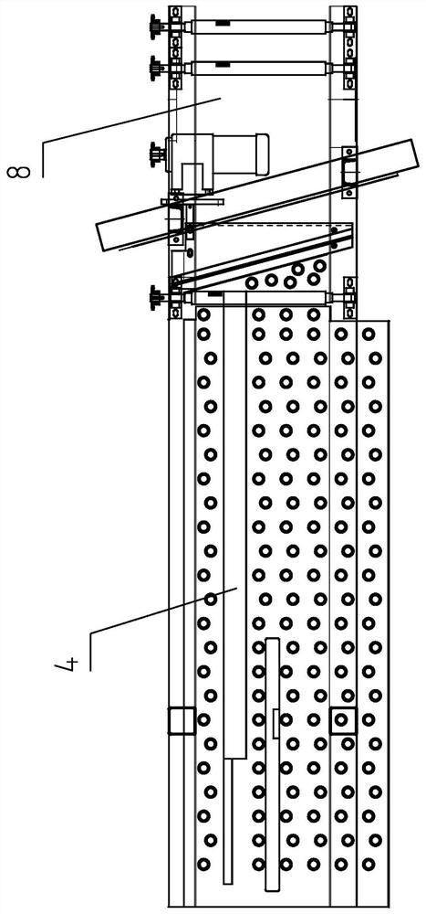 Transportation feeding frame with directional conveying device