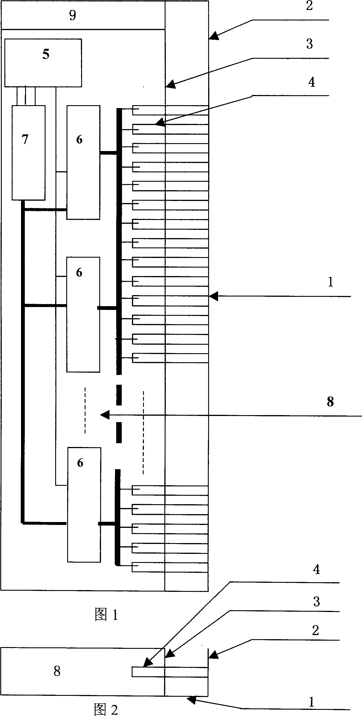 Condenser type ice layer thickness sensor and detecting method thereof