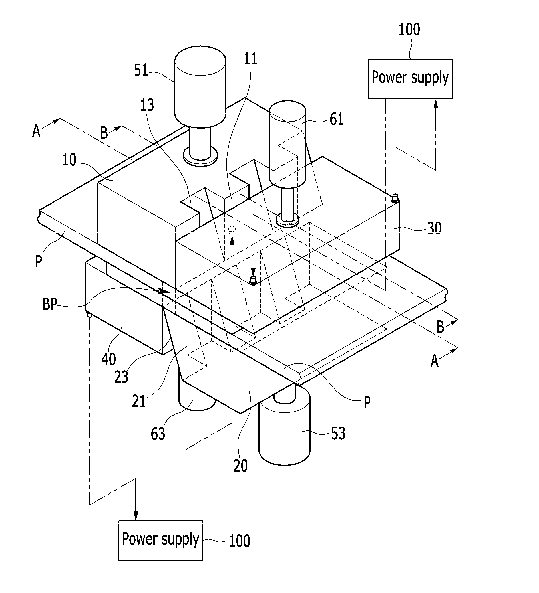 Shear bonding device and shear bonding method of metal plates