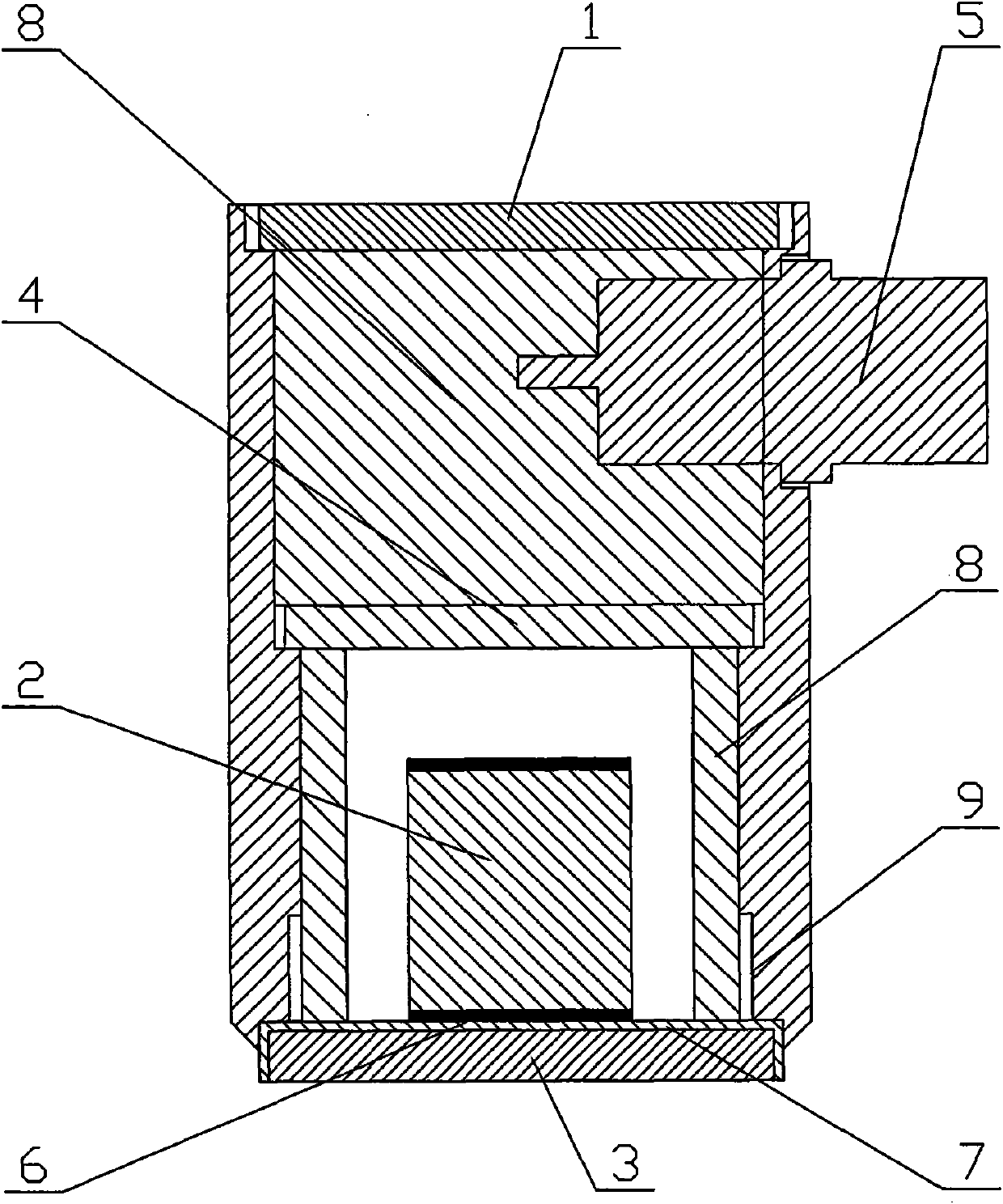 Ultrasonic sensor used for detecting transformer partial discharge signal