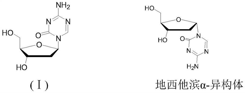 Separation method of decitabine and alpha-type isomer