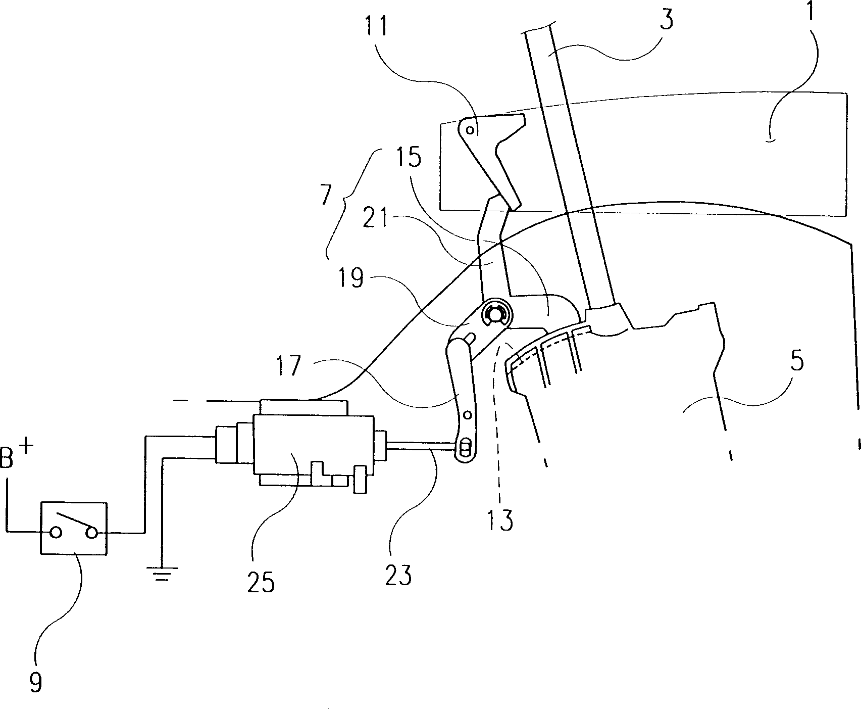 Geashift locking device of automatic speed variator gear lever