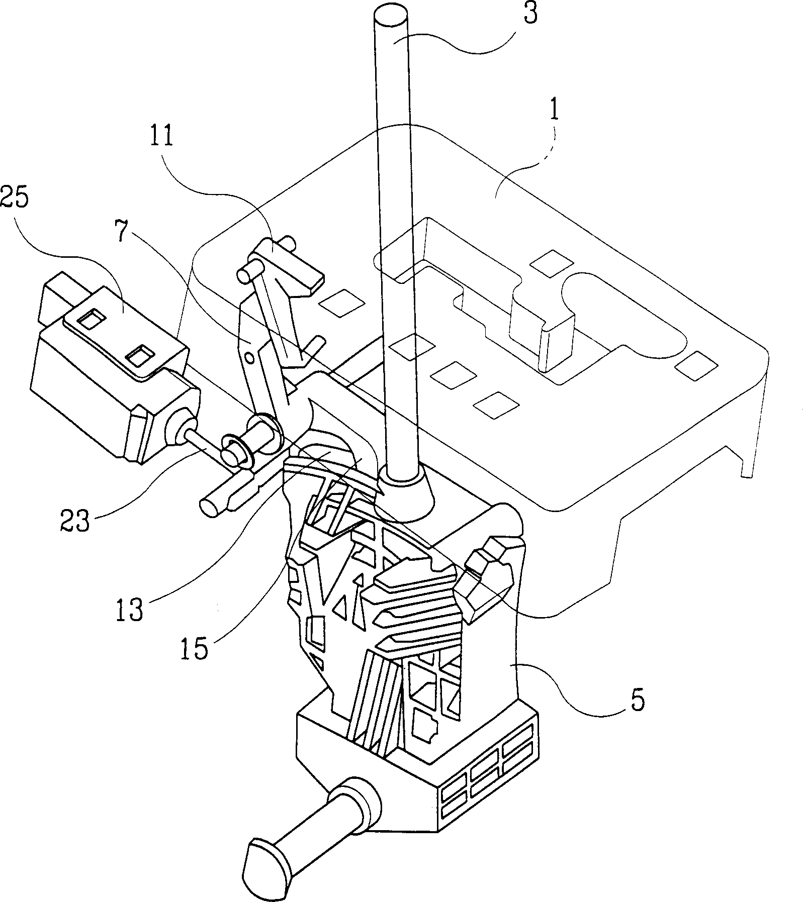 Geashift locking device of automatic speed variator gear lever