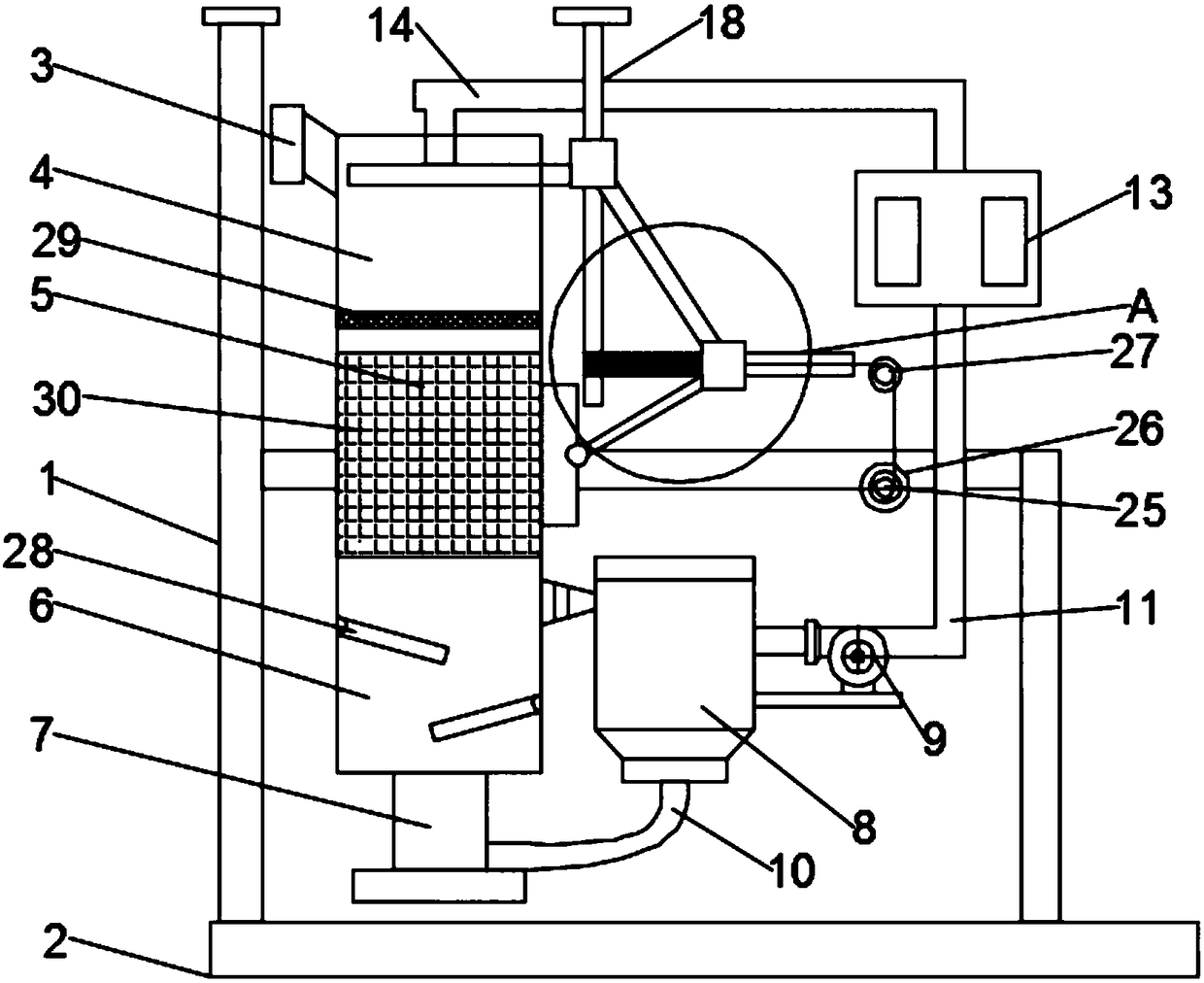 Extracting device for biological sterilization hand sanitizer