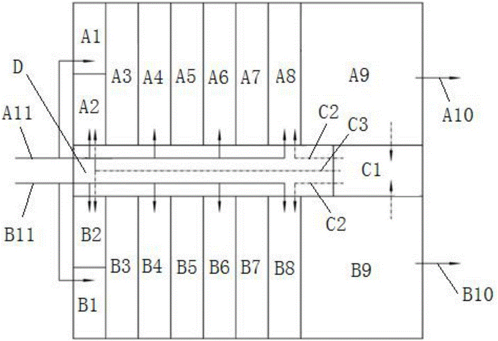 High-efficiency denitriding and dephosphorizing multi-stage AO+SBR (Anoxic/Oxic+ Sequencing Batch Reactor) sewage treating reaction tank and method